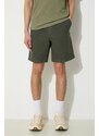 Šortky s příměsí lnu Norse Projects Ezra Relaxed Cotton zelená barva, N35.0614.8022