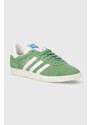 Semišové sneakers boty adidas Originals Gazelle zelená barva, IG1634