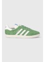 Semišové sneakers boty adidas Originals Gazelle zelená barva, IG1634