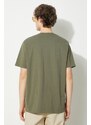 Bavlněné tričko Engineered Garments Printed Cross Crew Neck T-shirt zelená barva, OR424.NP121