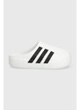 Pantofle adidas Originals Adifom Superstar Mule pánské, bílá barva, IF6184