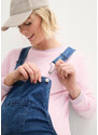 bonprix Těhotenské džínové šortky s laclem, s bavlnou Modrá