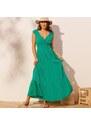 Blancheporte Dlouhé šaty zelená 44
