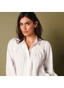 Blancheporte Košile s macramé, recyklovaný polyester bílá 36
