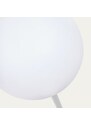 Bílá plastová solární stojací LED lampa Kave Home Dinesh 120 cm