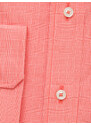 Willsoor Pánská oranžová slim-fit košile se vzorem Esterházy 16741