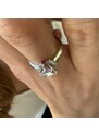 MAJYA Stříbrný nastavitelný prsten se zirkony AZALEA 10337