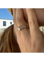 MAJYA Stříbrný nastavitelný prsten se zirkony AZALEA 10337
