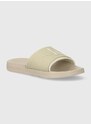 Pantofle Calvin Klein Jeans SLIDE MONOGRAM TPU ML WN dámské, béžová barva, YW0YW00585