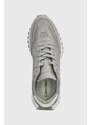 Sneakers boty Calvin Klein LOW TOP LACE UP MIX šedá barva, HM0HM00497