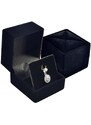 JKBOX Sametová černá krabička Šarm na malou sadu šperků IK059