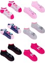 Yoclub Kids's Girls' Ankle Socks Patterns Colours 6-Pack