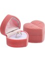 JKBOX Sametová krabička Srdce z lásky na prsten, náušnice, přívěsek IK060