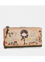 Dámská velká měkká peněženka Anekke Peace & Love Camel 38809-906 - hnědá/béžová/zelená