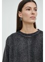 Bavlněný svetr Résumé AtlasRS Knit Pullover Unisex černá barva, 20371116