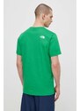 Bavlněné tričko The North Face M Berkeley California S/S Tee zelená barva, s potiskem, NF0A87U5PO81