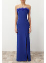 Trendyol Saks Body-fitting Woven O-Neck Evening Evening Dress