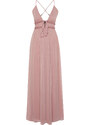 Trendyol Pale Pink Chiffon Long Woven Evening Dress