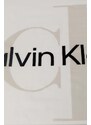 Bavlněný šátek Calvin Klein Jeans bílá barva, s potiskem