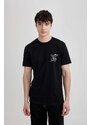 DEFACTO Slim Fit Crew Neck Printed T-Shirt