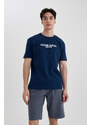 DEFACTO Regular Fit Crew Neck Printed T-Shirt