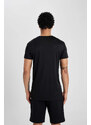 DeFactoFit Slim Fit Crew Neck Heavy Fabric T-Shirt