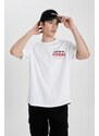 DEFACTO Oversize Fit Crew Neck Printed T-Shirt