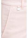 Kalhoty Lauren Ralph Lauren dámské, růžová barva, fason cargo, high waist, 200811955