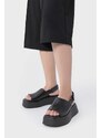 Kožené sandály Vagabond Shoemakers COURTNEY dámské, černá barva, na platformě, 5534-001-92
