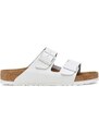 Kožené pantofle Birkenstock Arizona pánské, bílá barva, 1025048