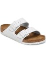 Kožené pantofle Birkenstock Arizona pánské, bílá barva, 1025048