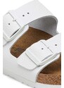 Kožené pantofle Birkenstock Arizona pánské, bílá barva, 1025048