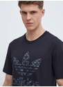 Bavlněné tričko adidas Originals černá barva, s potiskem, IS0176