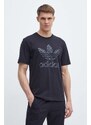 Bavlněné tričko adidas Originals černá barva, s potiskem, IS0176