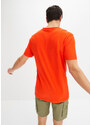 bonprix Dlouhé tričko s hlubokým výstřihem (2 ks v balení), z organické bavlny Oranžová