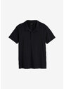 bonprix Pólo tričko z organické bavlny s Resort límcem, krátký rukáv Černá
