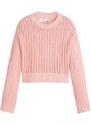 bonprix Pletený svetr, pro dívky Růžová
