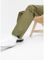 bonprix Cargo kalhoty Loose Fit bez zapínání z materiálu Papertouch, Straight Zelená