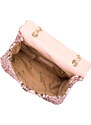 Dámská kabelka s flitry na řetízku Wittchen, růžová, ekologická kůže