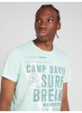 CAMP DAVID Tričko smaragdová / mátová