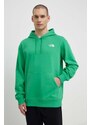 Mikina The North Face M Essential Hoodie pánská, zelená barva, s kapucí, hladká, NF0A7ZJ9PO81