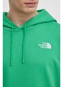 Mikina The North Face M Essential Hoodie pánská, zelená barva, s kapucí, hladká, NF0A7ZJ9PO81