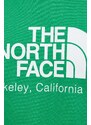 Bavlněná mikina The North Face M Berkeley California Hoodie pánská, zelená barva, s kapucí, s potiskem, NF0A55GFPO81