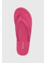 Žabky MICHAEL Michael Kors Zaza Flip Flop dámské, růžová barva, na platformě, 40S4ZAFA1B