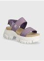 Kožené sandály Timberland Adley Way Sandal dámské, fialová barva, na platformě, TB0A2M79EAJ1