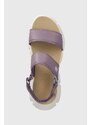 Kožené sandály Timberland Adley Way Sandal dámské, fialová barva, na platformě, TB0A2M79EAJ1