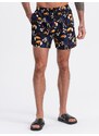 Ombre Clothing Pánské plavecké šortky Toucan - černo-modré V1 OM-SRBS-0140