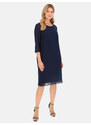 Potis & Verso Woman's Dress Dalia Navy Blue