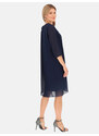 Potis & Verso Woman's Dress Dalia Navy Blue