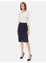 Potis & Verso Woman's Skirt Venta Navy Blue